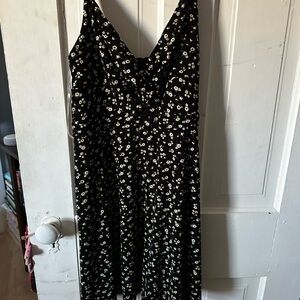 Francesca's Collections Black and White Floral Mini Dress